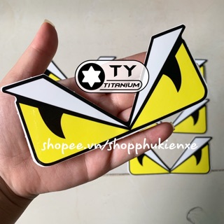 TEM MẮT FENDI LỚN kích thước 14,5x6cm dán xe máy siêu ngầu