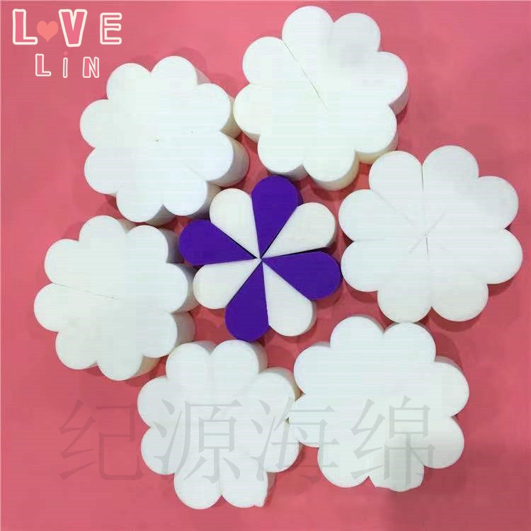 Bông trang điểm hình cánh hoa bằng cotton thân thiện với da