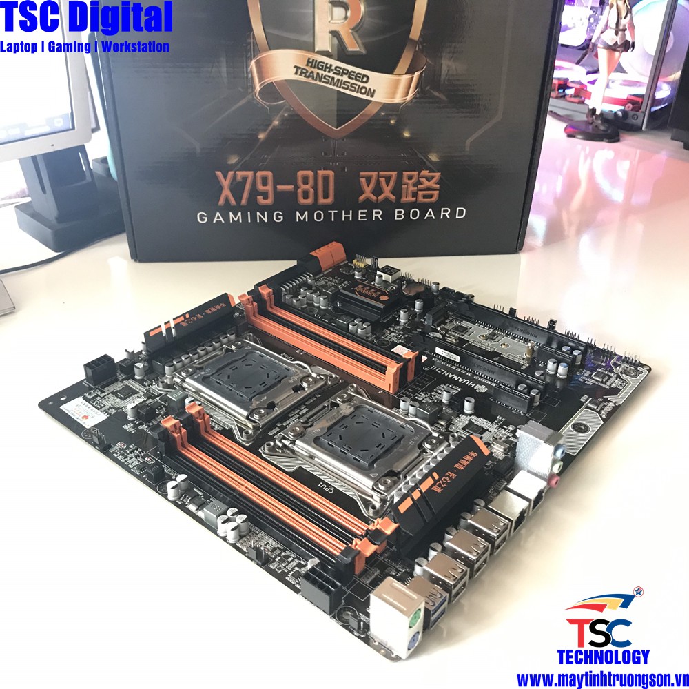 Bo Mạch Chủ HUANANZHI X798D LGA 2011 Dual CPU E5 2689 2670 V2