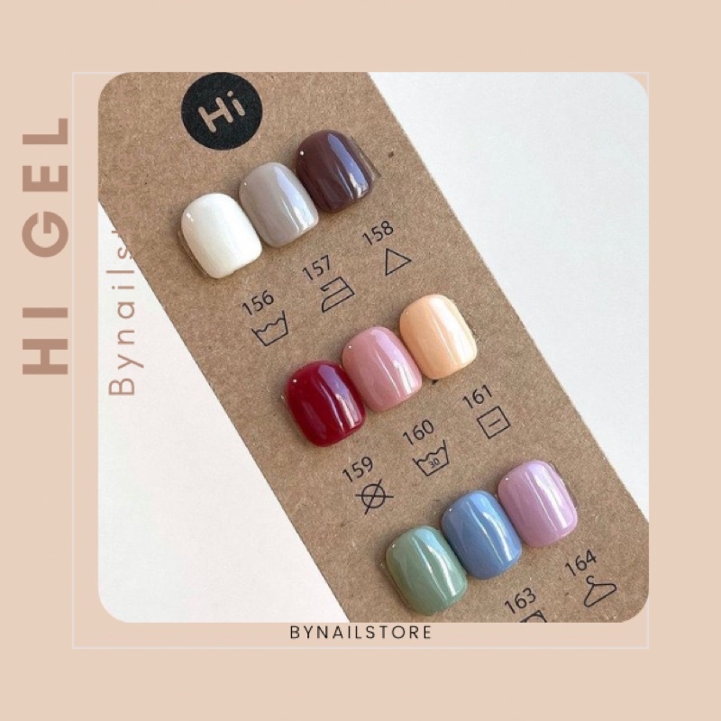 [Hi gel] Bộ sản phẩm sơn gel thạch sữa cao cấp Hàn Quốc series Hi collection 2 (9pcs)