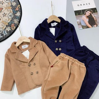 Sét vest dạ 4 khuy bé trai