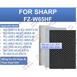 Màng lọc khí hepa +than hoạt tính sharp kc-w65