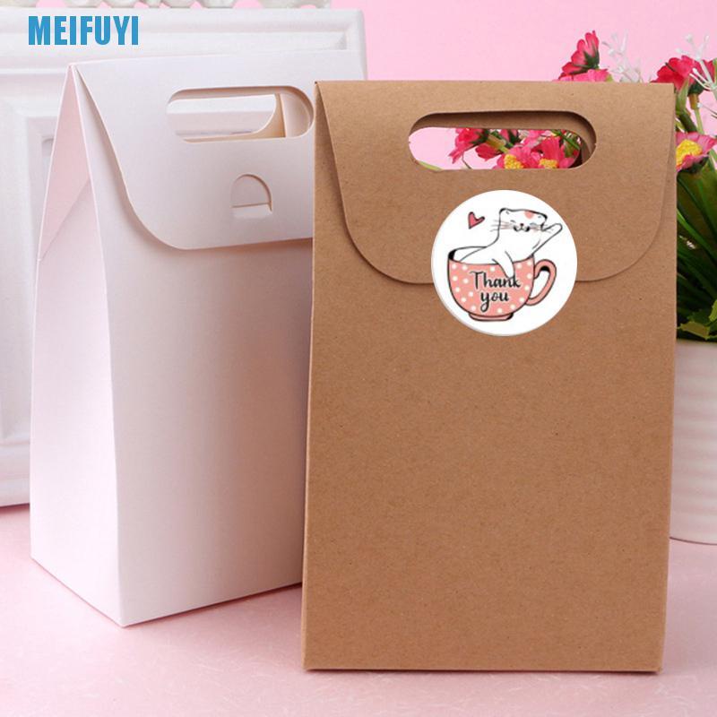 Set 500 miếng dán hình tròn in chữ Thank You độc đáo trang trí đồ thủ công