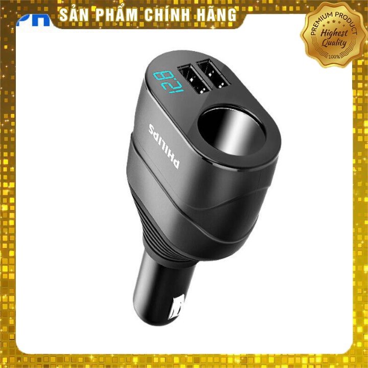 Bộ chia tẩu sạc ô tô cao cấp thương hiệu Philips DLP3527 N - Khohangcap1_ad