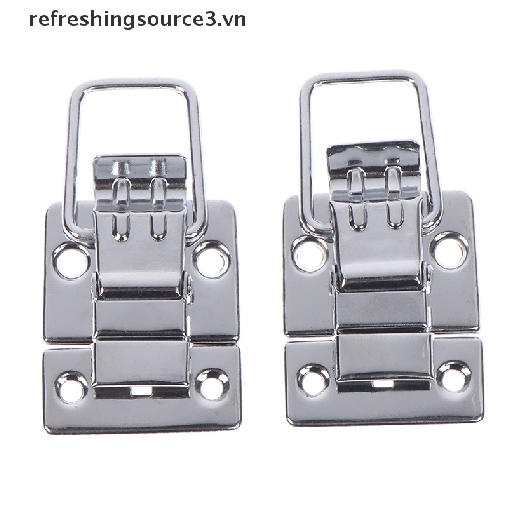 Set 2 chốt khóa bằng thép không gỉ crom dành cho hộp rương/ vali