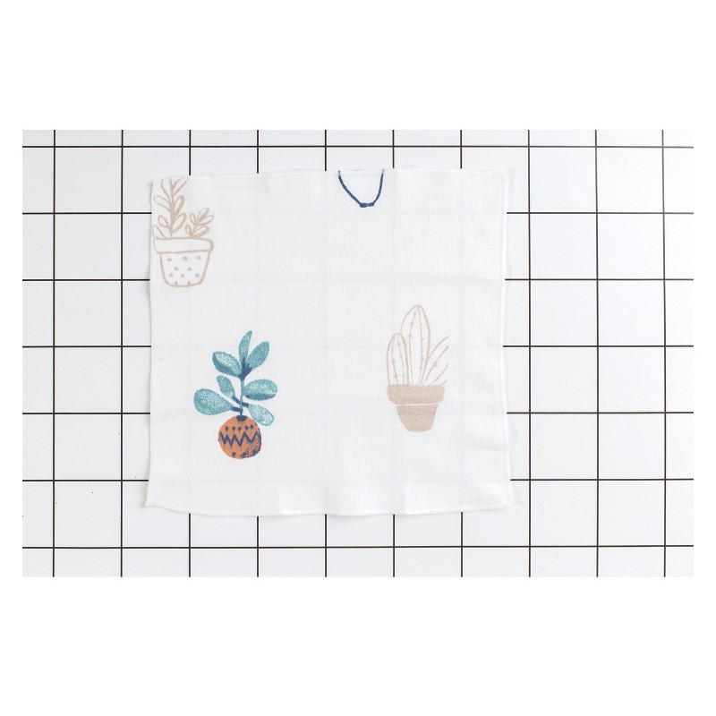 Bộ 5 khăn tay khăn mặt khăn lau cho bé Muslin Tree cotton 20x20cm