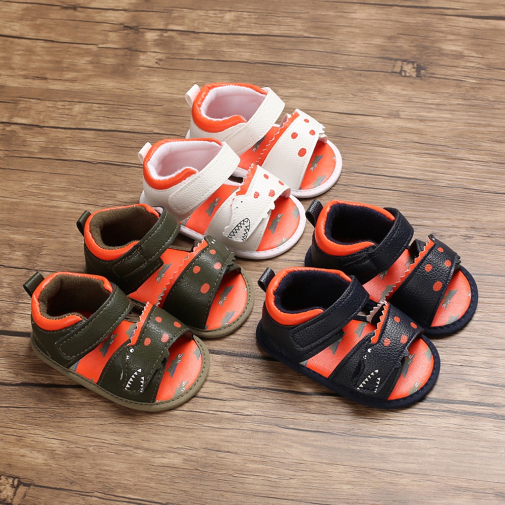 Xăng đan Đế Mềm Chống Trượt Thoáng Khí In Hình Cá Sấu Dành Cho Bé Trai