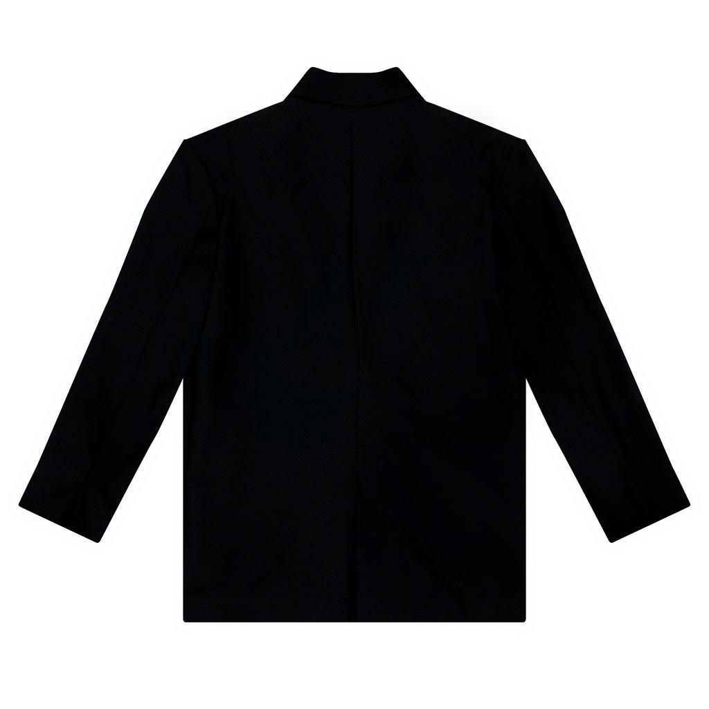 DVRK - Áo Blazer Oversize Màu Đen Kèm Logo Pin Kim Loại PRIVÉ VERY BUSY-DVRK-23SS