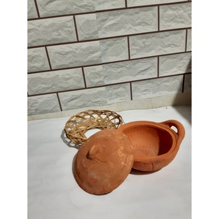 200. bộ nồi đất và rế tre 15 cm