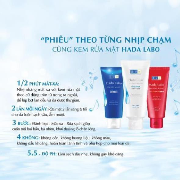 Sữa rửa mặt dưỡng ẩm tối ưu Hada Labo Advanced Nourish Cleanser dung tích 80g  .
