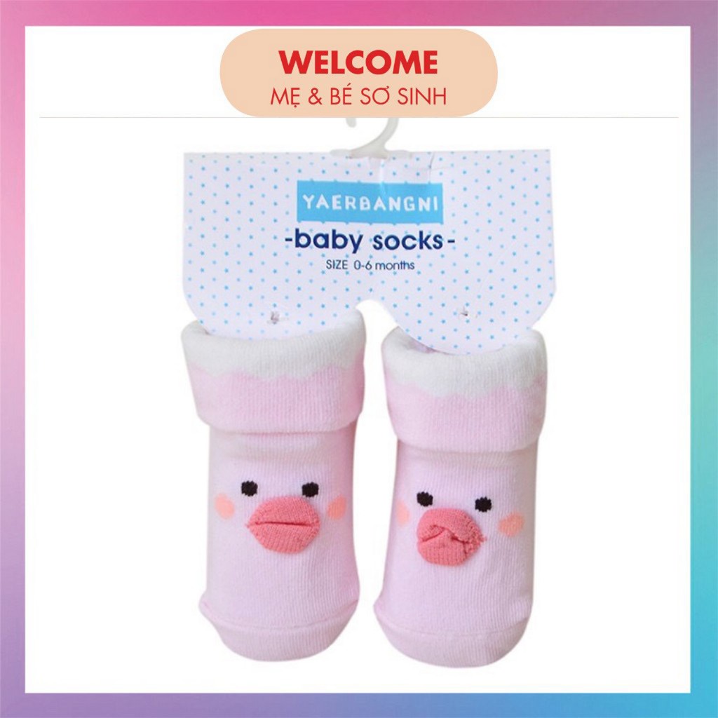 TẤT SƠ SINH ⚡️FREESHIP⚡️ Tất Hình Vịt Cho Bé Sơ Sinh