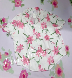 Áo lụa hoa loa kèn (có hình thật)