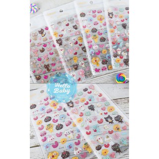 Hình dán sticker nổi nhựa trong Crystal Sticker