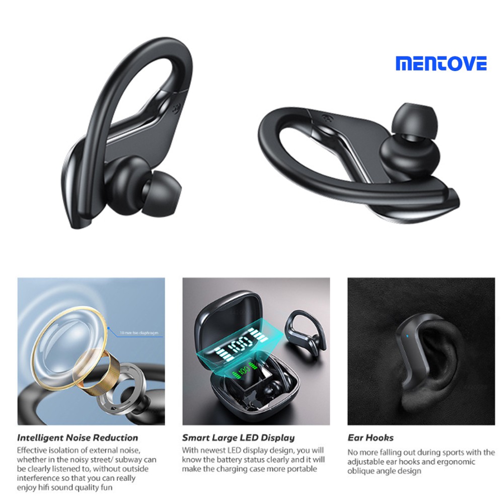 Bộ Tai Nghe Không Dây Bluetooth 5.0 Hiển Thị Kỹ Thuật Số Kèm Phụ Kiện Md03 Tws