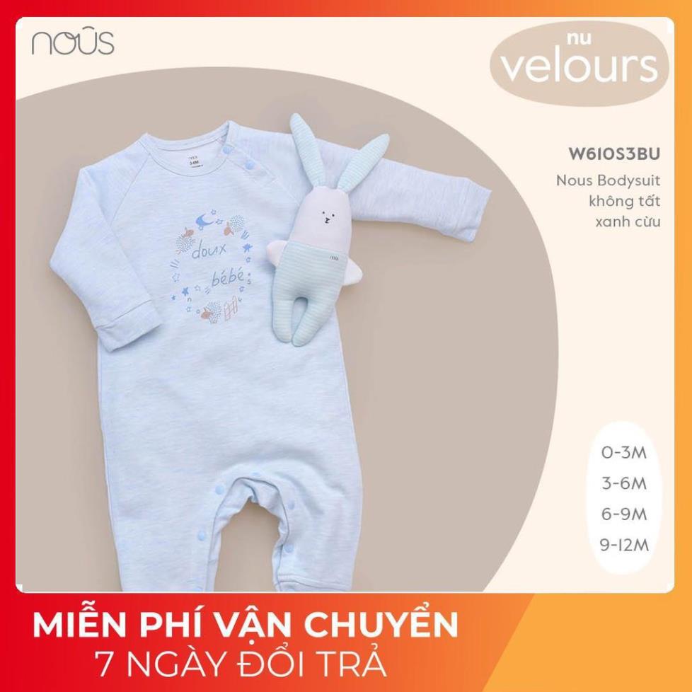 NOUS Bộ Quần Áo Liền Thân Không Tất Nous Xanh Cừu Màu Xanh Bé Trai (Size Từ 0-3 Tháng Đ chính hãng