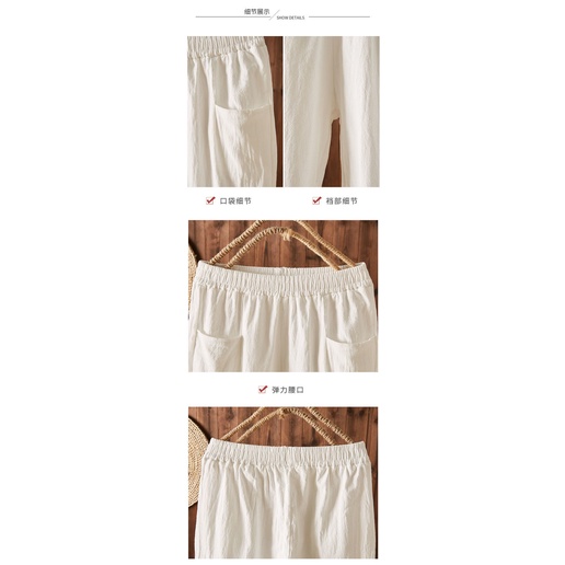 Quần Harem Dài Đến Mắt Cá Chân Dáng Rộng Vải Cotton Lanh Mỏng Phong Cách Hàn Quốc Thời Trang Mùa Hè Mới Dành Cho Bạn Nữ M-4xl 2021