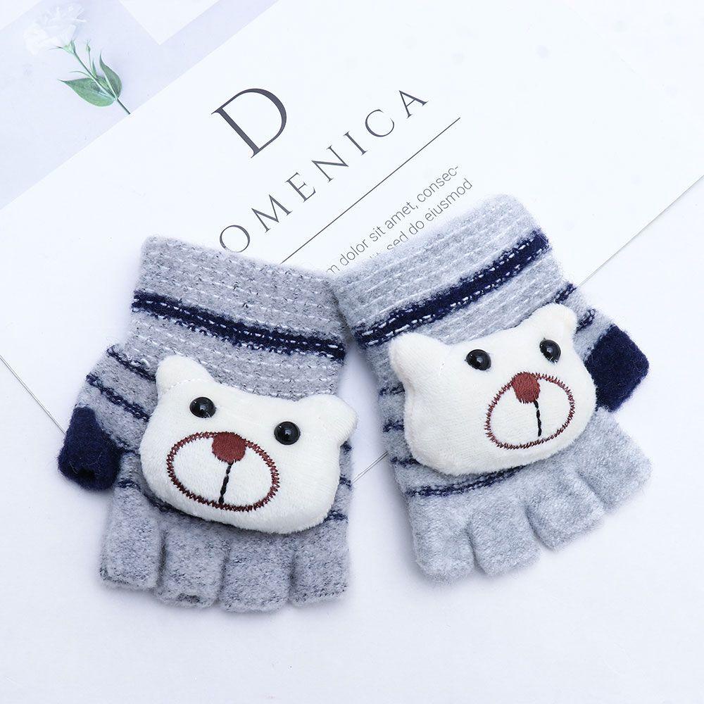 Găng Tay Dệt Kim Unisex Thời Trang Thu Đông Cho Bé