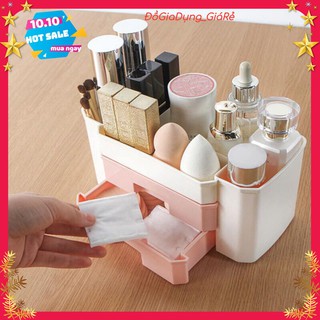 KỆ MỸ PHẨM NHỰA 2 TẦNG NHIỀU NGĂN SIZE TO, TỦ ĐỰNG MỸ PHẨM MINI