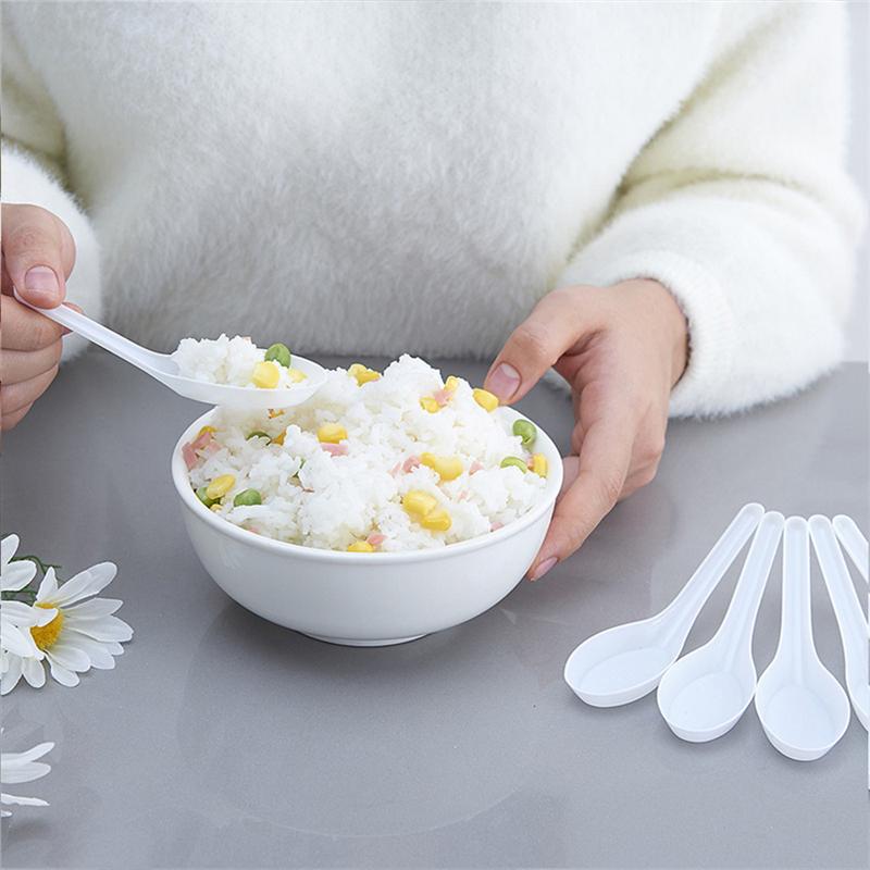 Bộ 60 muỗng nhựa ăn súp dùng một lần tiện dụng