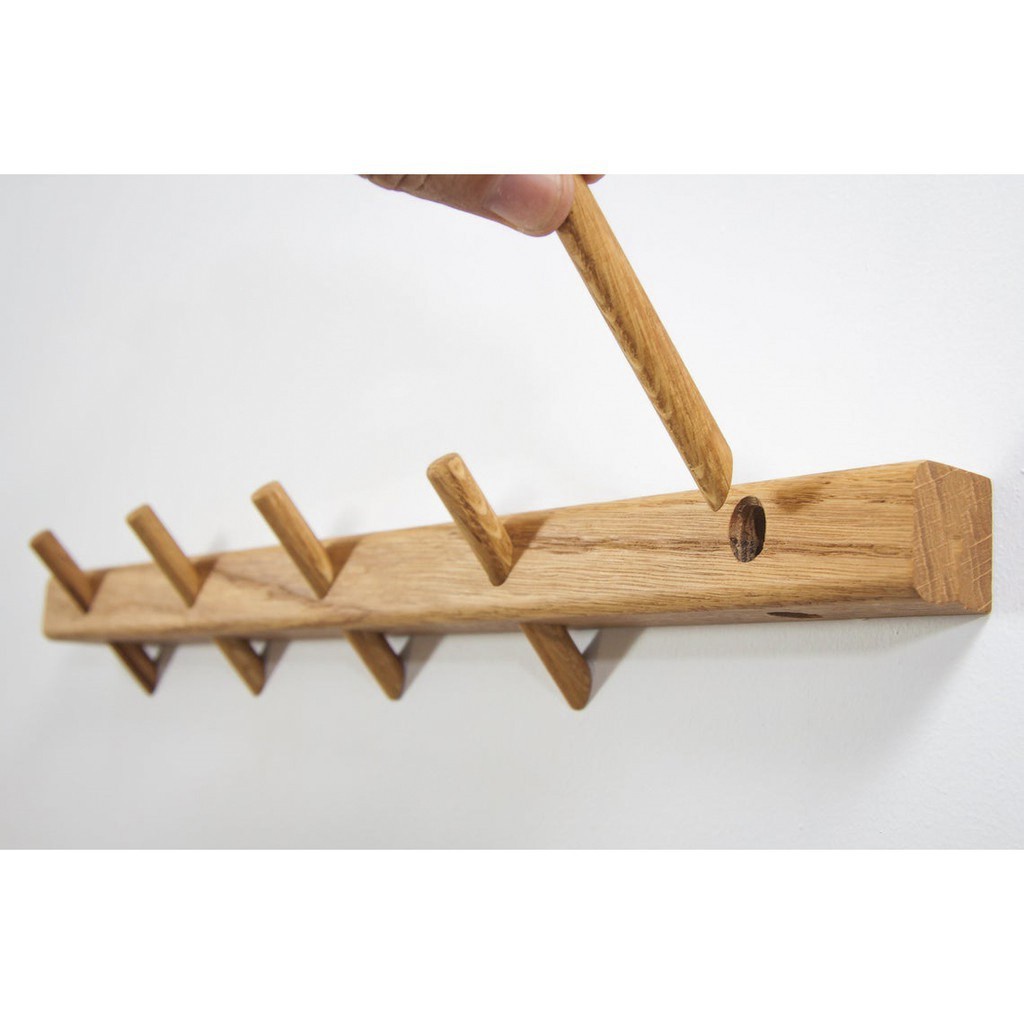 Móc treo quần áo gỗ tự nhiên - Móc treo quần áo gắn tường VIVUDECOR - Móc treo đồ đủ loại