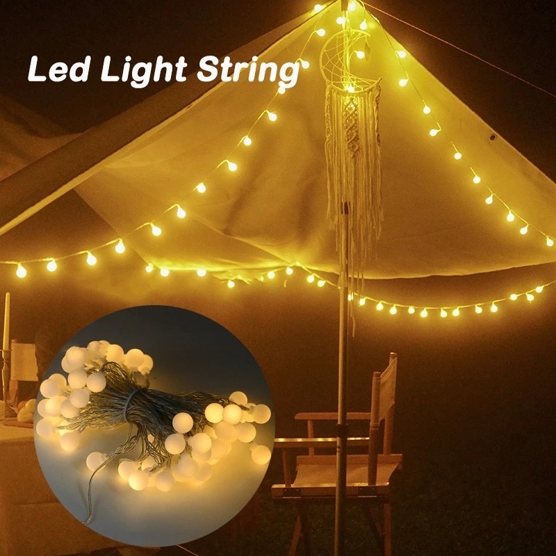 Dây Đèn LED 2M 3M 6M Hình Bóng Tròn Chống Nước Trang Trí Đa Ứng Dụng