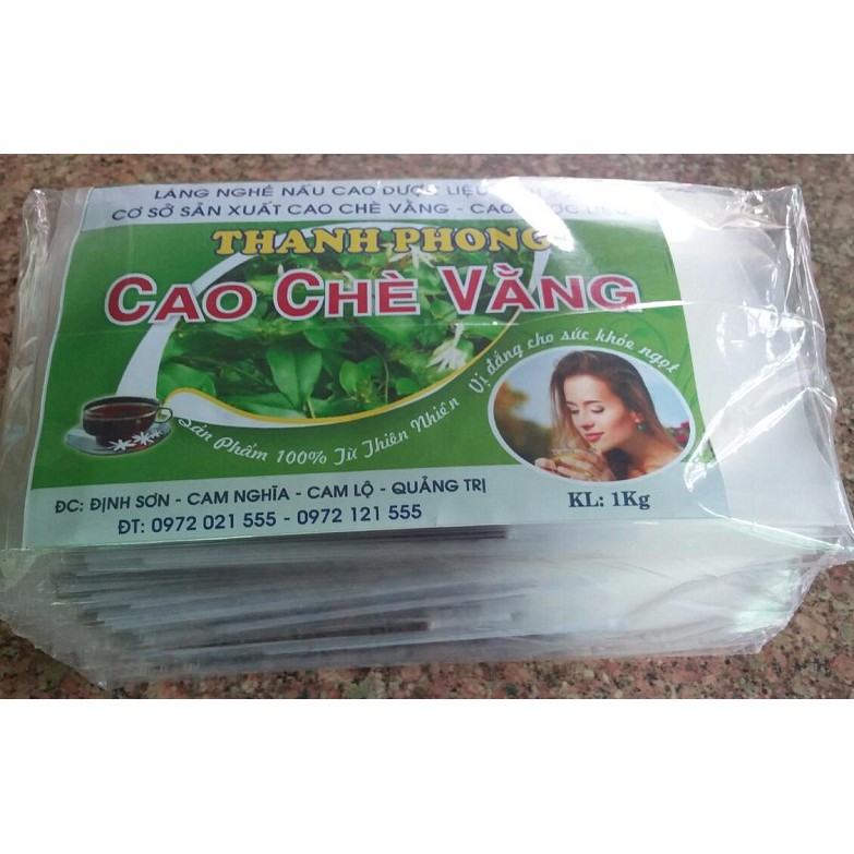 1kg Cao chè vằng ( cao lá vằng , 40 miếng x 25g dày )