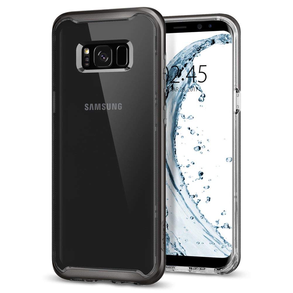 Ốp lưng hàng hiệu Spigen Neo Hybrid Crystal cho Galaxy S8+ (màu xám tối)