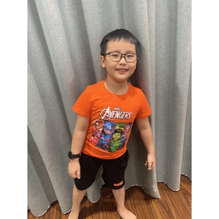 Bộ thun cotton Marvel bé trai (5-7 tuổi cho bé 20-28kg)