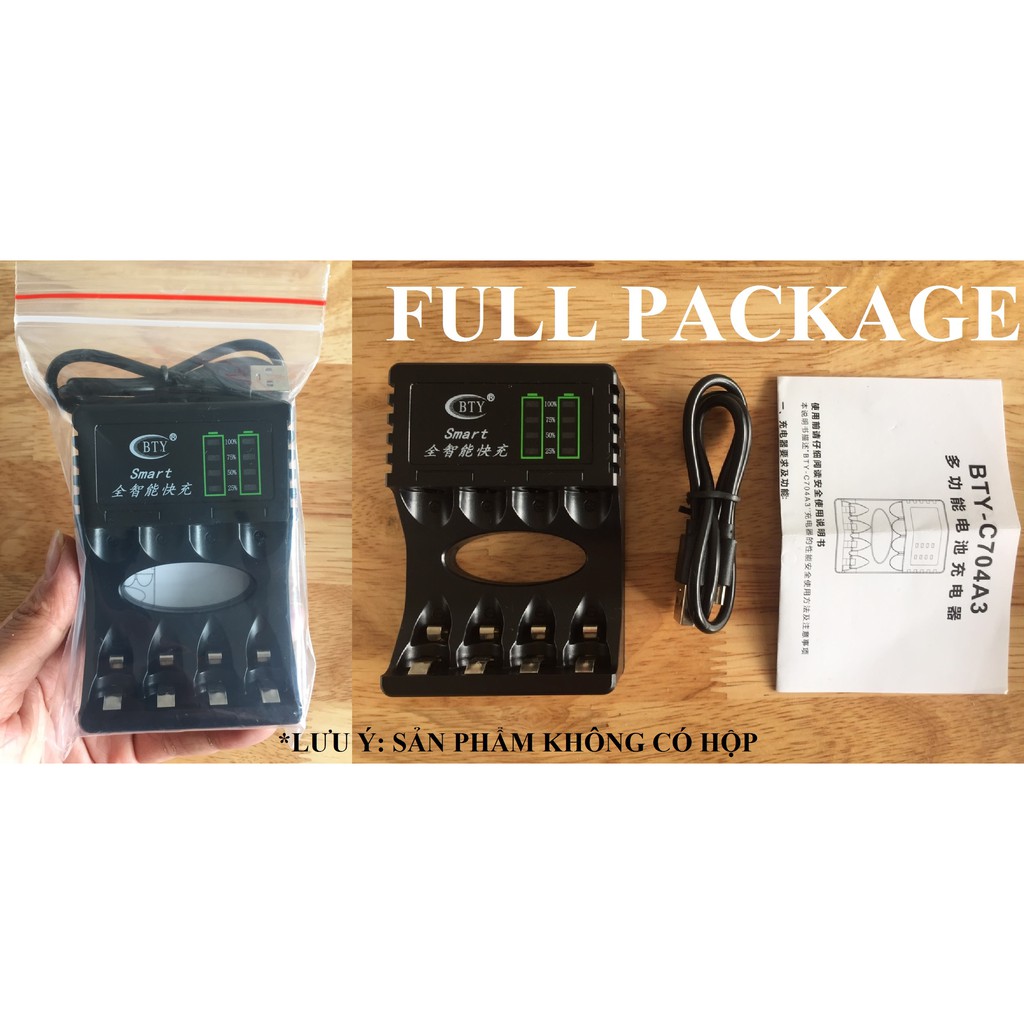 Thiết bị Sạc nhanh Pin AA AAA BTY - C704A3