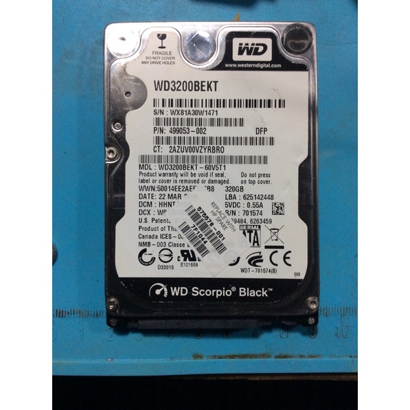 ổ cứng laptop 2.5" 320gb