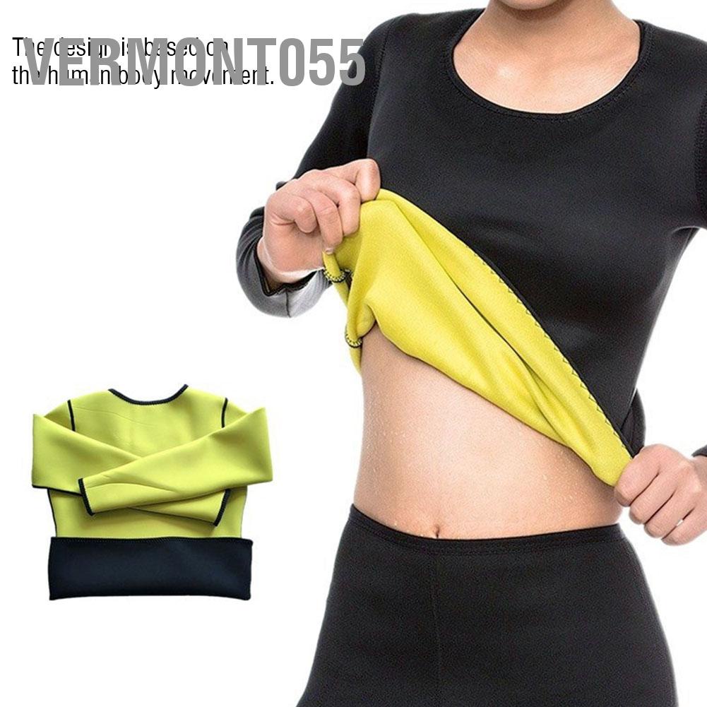 Vermont055 Women Neoprene Slimming Long Sleeves Body Sweat Sauna Shirt for Weight Loss