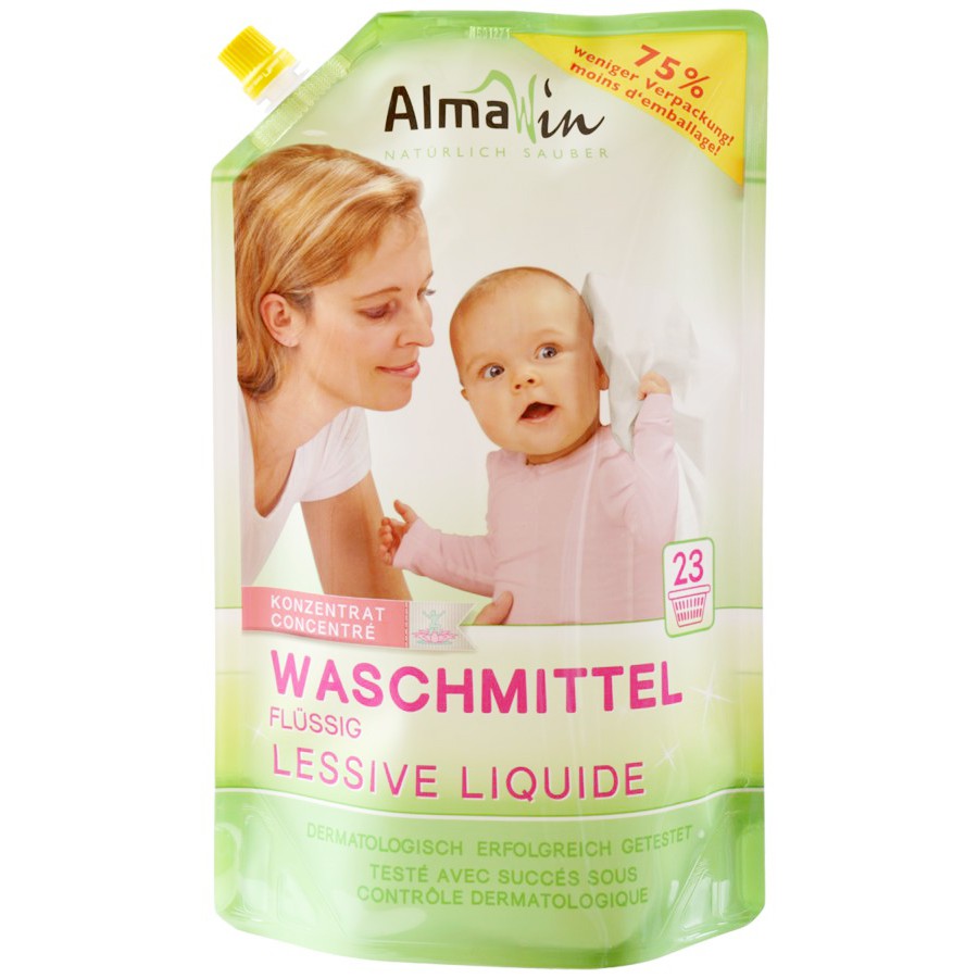 Nước giặt hữu cơ quần áo cho bé hương hoa Oải hương (không dùng cho đồ lụa và len) 1.5 lít - Almawin