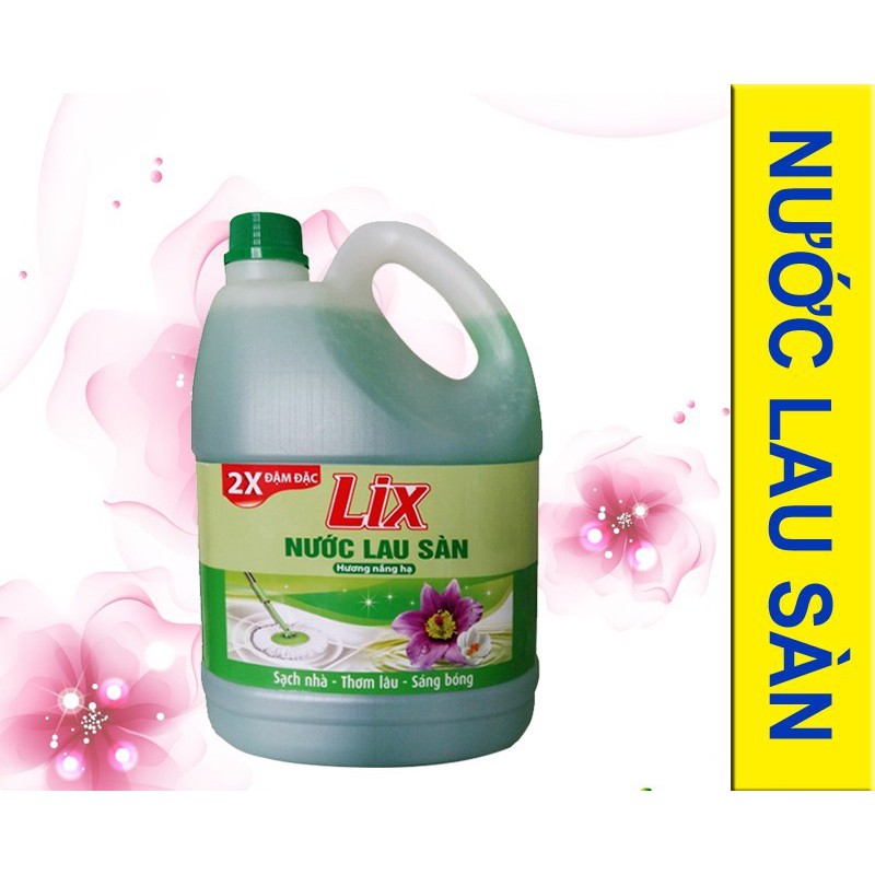 Nước lau sàn Lix hương Nắng Hạ 2X Đậm Đặc - 4L