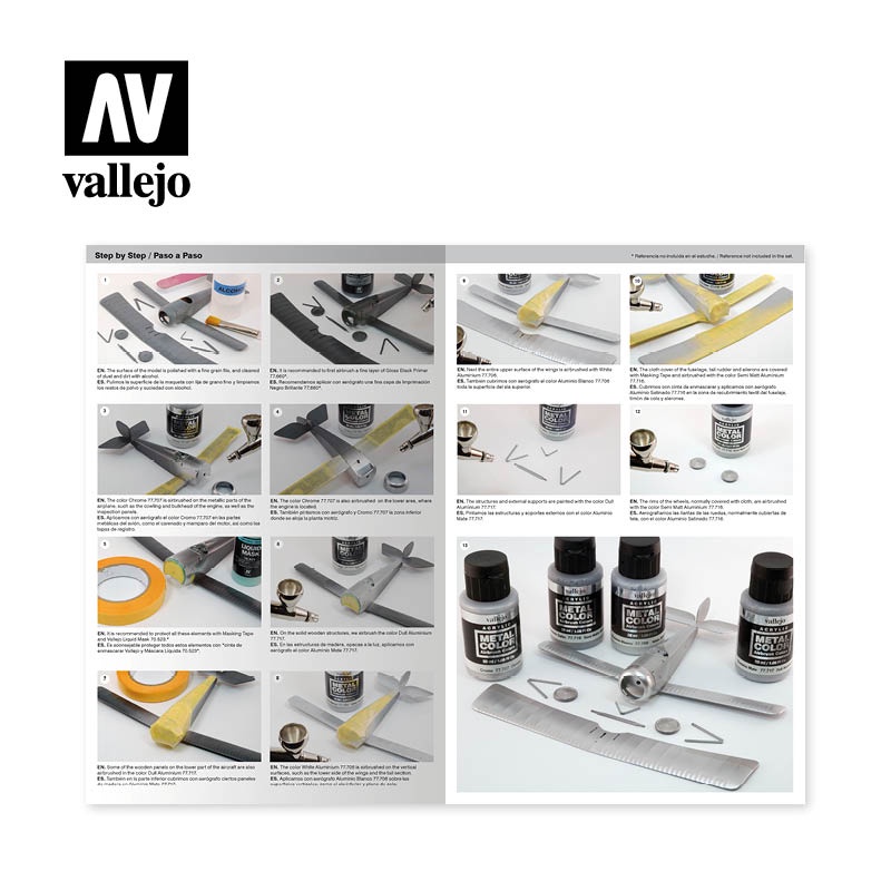 Sơn nước VALLEJO Acrylic Metal color Waterborne Metal Spray Paint Set 32ml