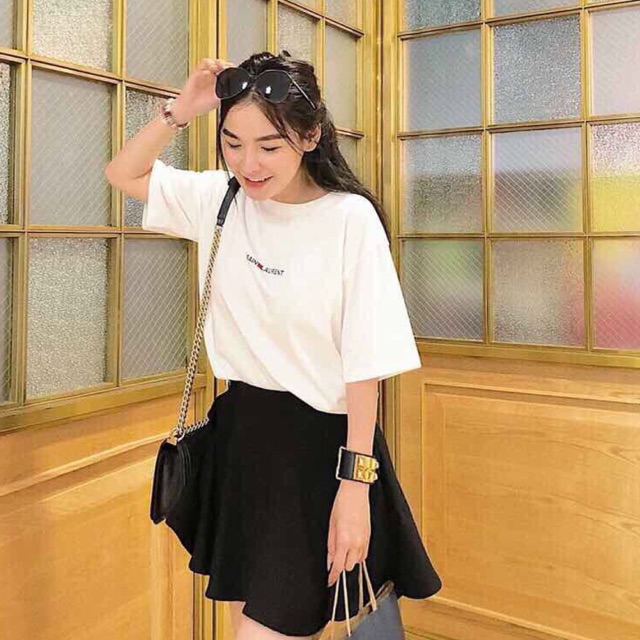 🌿Set áo thun phối chân váy xoè xì tin.