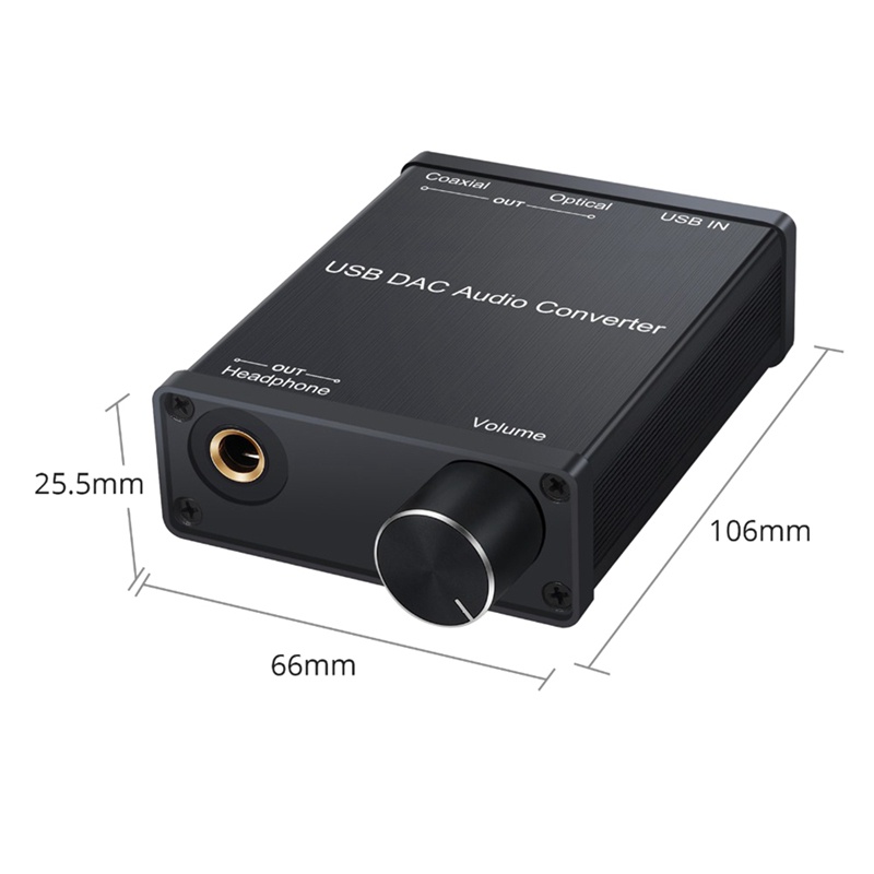Bộ Chuyển Đổi Âm Thanh USB DAC Kèm Tai Nghe Khuếch Đại Âm Thanh Đồng Trục S / PDIF Kỹ Thuật Số Sang Analog 6.35mm Thẻ