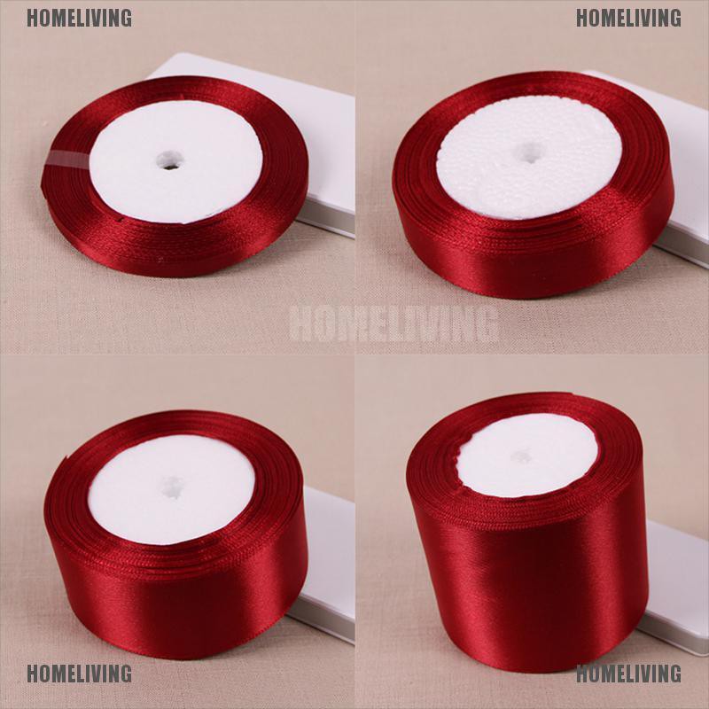 Cuộn Dây Ruy Băng Bằng Lụa Satin Dài 25 Yard Dùng Trang Trí Đa Năng
