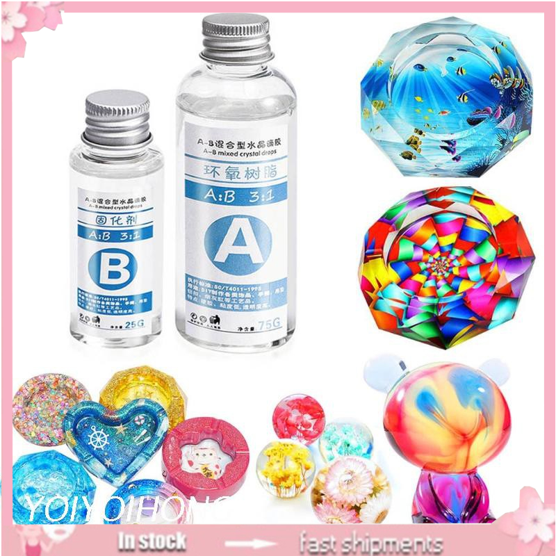 1 Bộ Keo Nhựa Resin Trong Suốt 3: 1