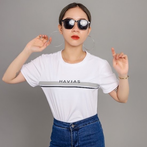 DLine HAVIAS áo thun cổ tròn vải Cotton 100% Premium