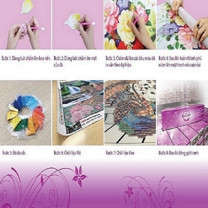 Tranh đính đá mã đáo thành công KT:150x75cm. Tranh gắn đá tự đính