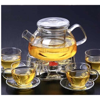 Bộ ấm chén thuỷ tinh 600ml (không kèm khay)