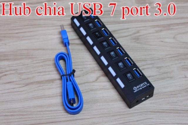 Hub usb 3.0 có công tắc 7 port