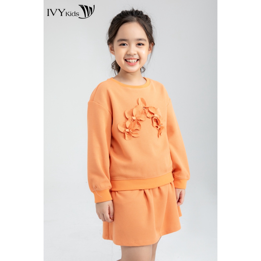 [NHẬP WABRTL5 GIẢM 10% TỐI ĐA 50K ĐH 250K ]Áo thun đính hoa nổi bé gái IVY moda MS 58G1074