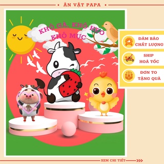 Khô gà, Khô heo, Khô mực mix 3 vị hộp 300gr, đồ ăn vặt Hà Nội