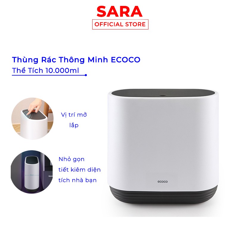 Thùng rác thông minh ECOCO Công nghệ Nhật Bản hàng nhập khẩu chính hãng Thể Tích 10L - shopsara