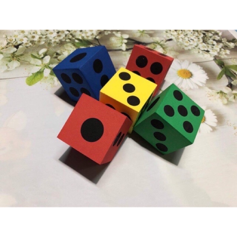 Xúc xắc xốp đặc siêu bền cỡ to 6.3cm dùng trong vui chơi và giảng dạy