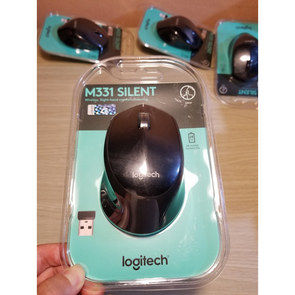 Chuột không dây Logitech M331 Silent - Hàng Chính Hãng