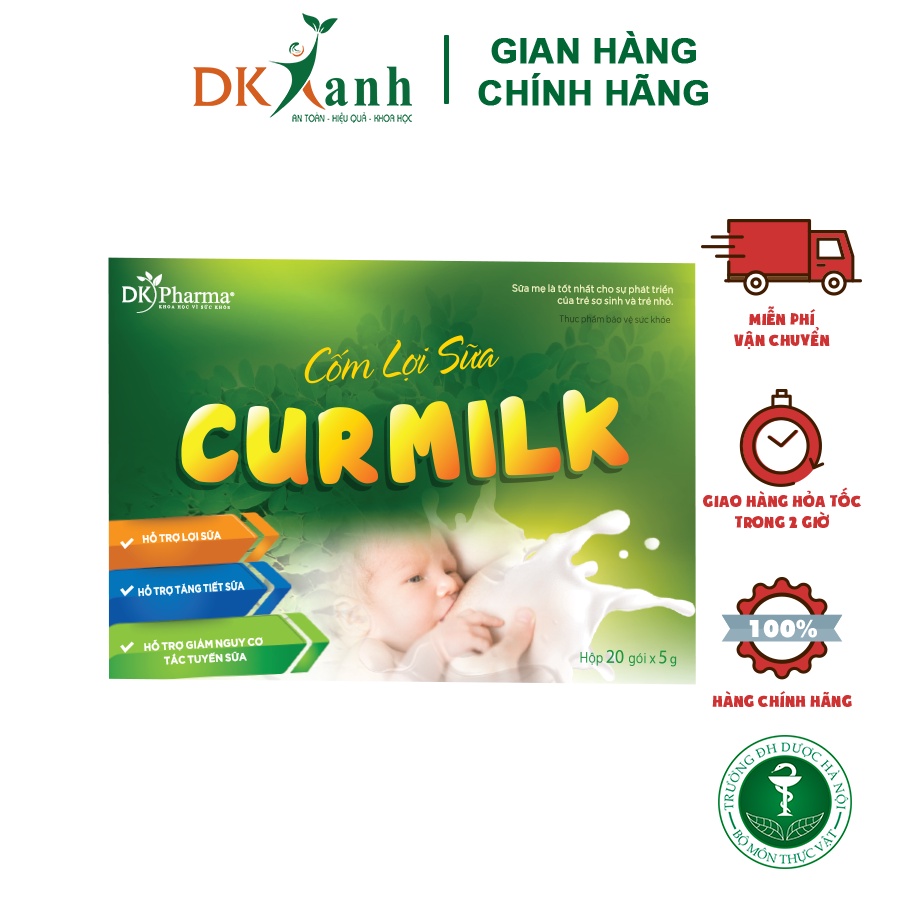 Combo 3 hộp Cốm lợi sữa Curmilk (hộp 20 gói) - DK Pharma