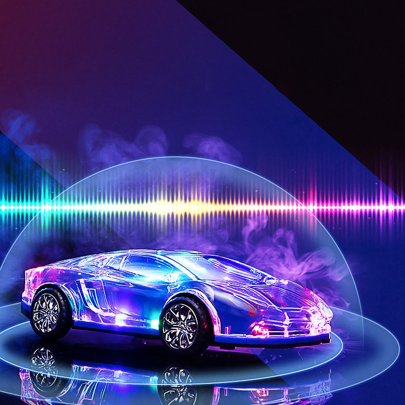 Loa bluetooth V18 hình xe ô tô Lamborghini pha lê độc đáo