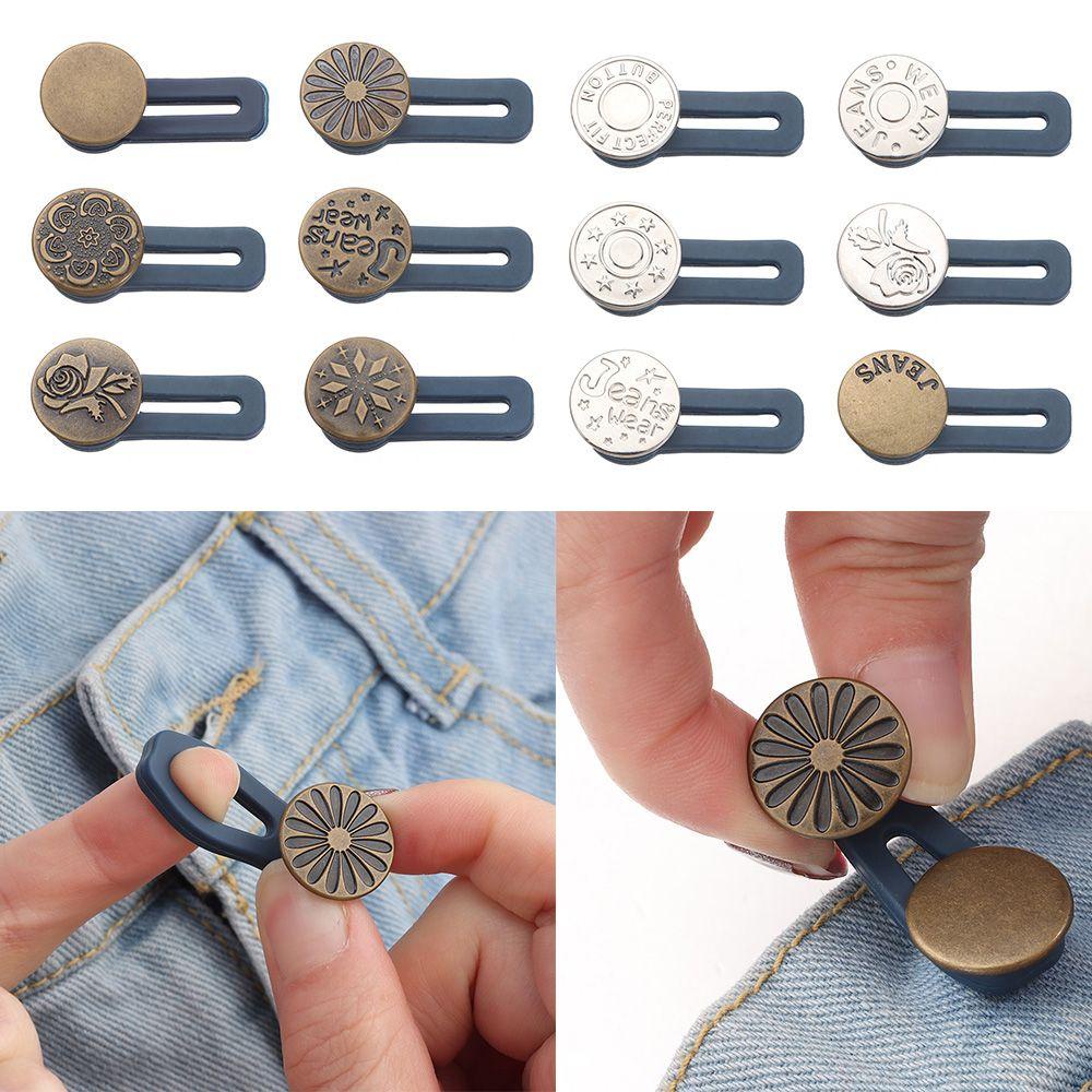 Set 2 Móc May Quần Jean Có Thể Thu Gọn Phong Cách Vintage